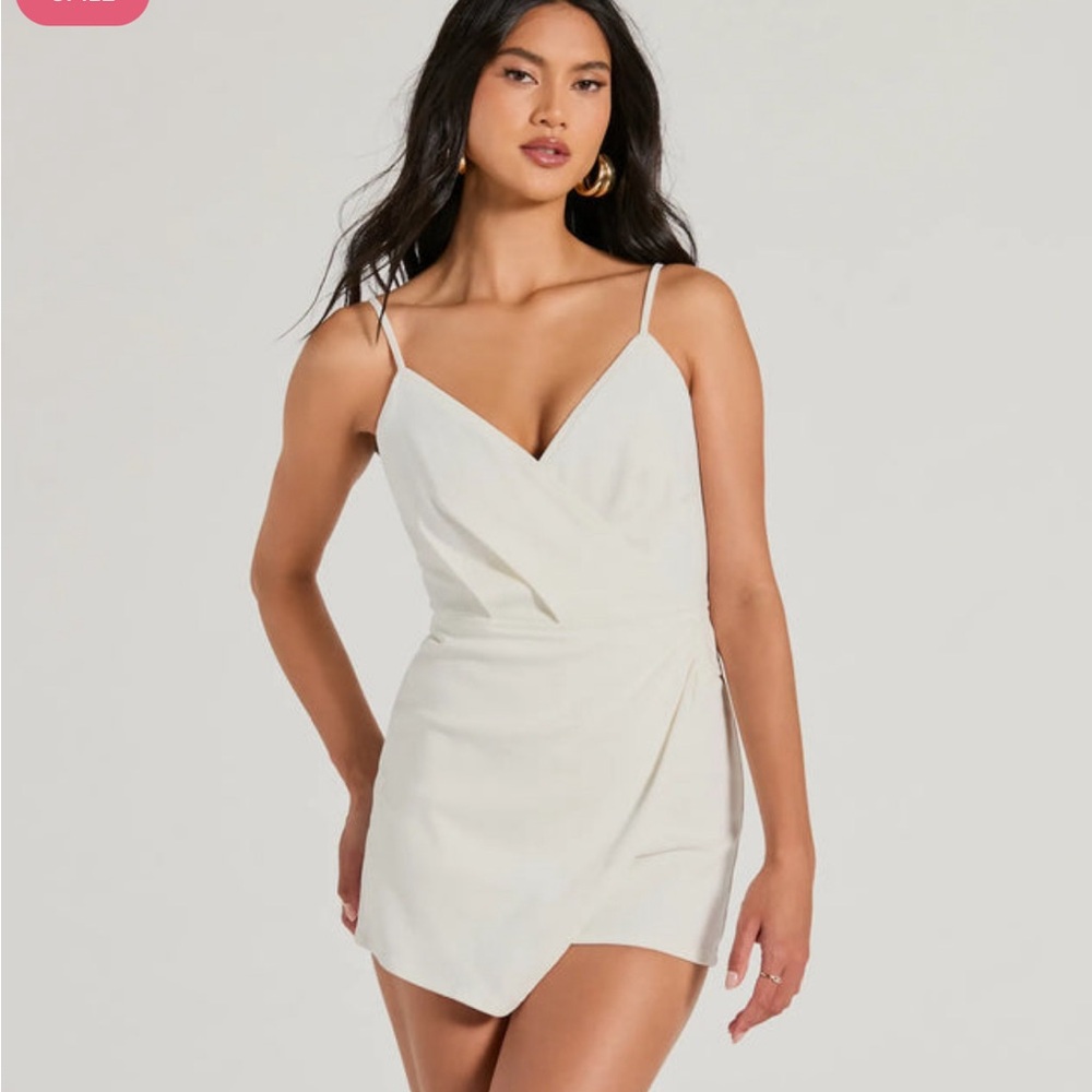 White Jean romper